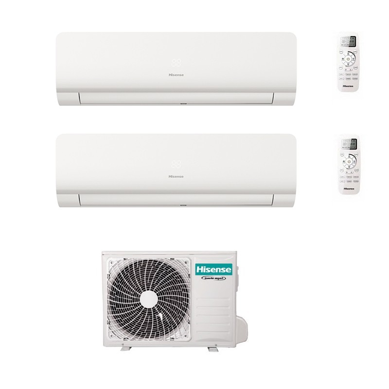 Hisense Condizionatore Dual Split Inverter 7000+12000 BTU Wi-Fi A++
